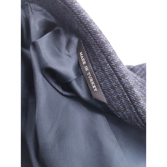 Joseph & Feiss Sport Coat 48 Long 3 Button Blue Black 100% Lambs wool - Picture 6 of 10